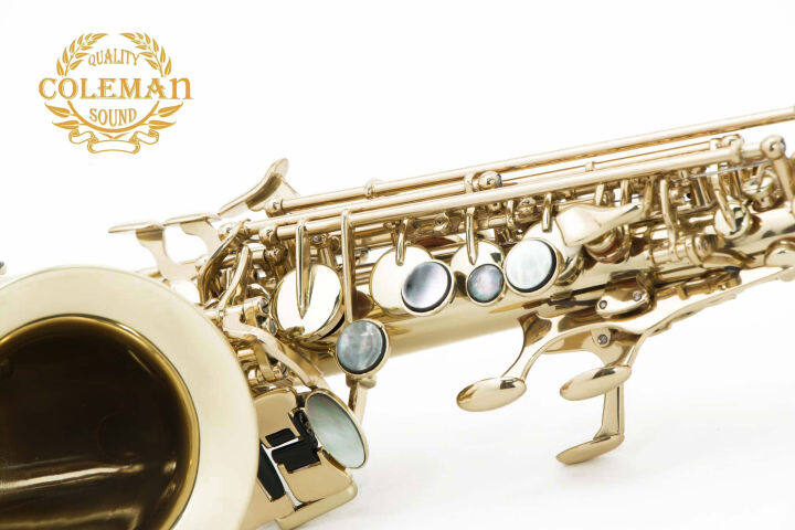 แซกโซโฟน-saxophone-curved-soprano-coleman-cl-331s-clear-lacquered