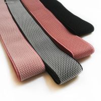 ☎ 4.4cm Elastic Band Jacquard Wave Rubber Webbing Classic Black White 3D Stripe Elastic Belt for Clothing Trousers Sewing Supplies