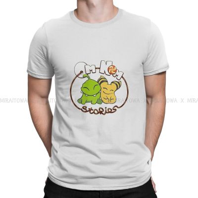 Cute Hipster Tshirts Om Nom Stories Ren Cartoon Men Graphic Pure Cotton Streetwear T Shirt O Neck