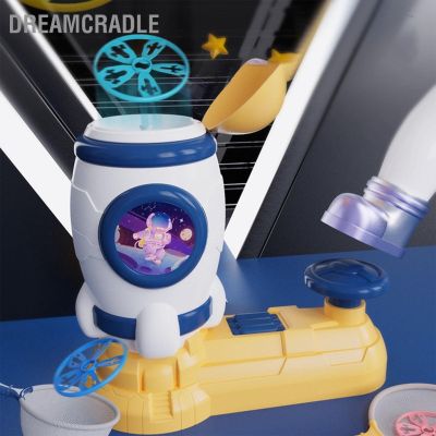 DreamCradle Kids Flying Disc Launcher ยานอวกาศเพื่อการศึกษากิจกรรมกลางแจ้งน่ารักขั้นตอนการแข่งขันบนของเล่น