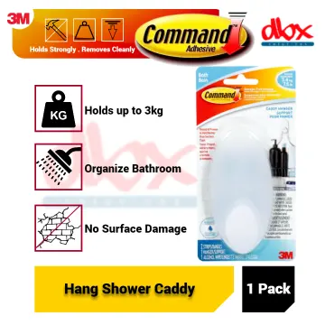 Command BATH19-ES Bath Shower Caddy Hanger Hardware, Large
