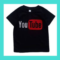 เสื้อยืดลาย เสื้อเด็ก YUTUBE น่ารัก สีดำ