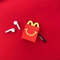 McDonalds Cute 3D Red Packaging Bag Silicone Earphone Case For Airpods 3 2021 Protective Soft Cover For Airpods 1 2 Pro Coque Headphones Accessories