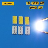 TKDMR 120ชิ้น/ล็อต6030 LED แบบ SMD 6V 1W ขาวเย็นสำหรับไฟด้านหลังทีวีลูกปัดนำ Gratis Ongkir