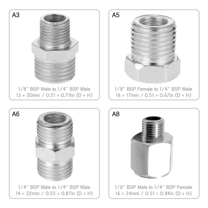 professional-4pcs-airbrush-adaptor-kit-fitting-connector-set-for-compressor-amp-airbrush-hose