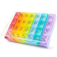 Weekly Pill Organizer 2Nd Gen Extra Large Pill Box Case (7-Day / 4-Times-A-Day) With Huge Compartments To Hold Plenty Of Fish O