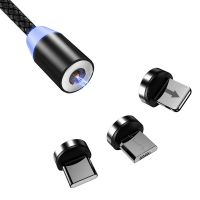 ▥ Round Magnetic Cable plug 8 Pin Type C Micro USB C Connector Fast Charging Phone Magnet Charger Plug For iPhone Samsung Xiaomi