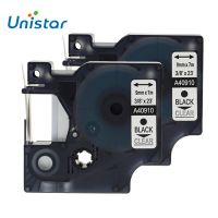 UNISTAR 2ชิ้นเข้ากันได้ Dymo เทปฉลาก9มิลลิเมตรสีดำบนล้าง40910ฉลากเครื่องพิมพ์ริบบิ้นสำหรับ Dymo D1ฉลากชง S0720670