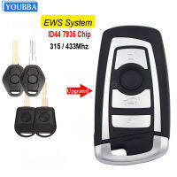 YOUBBA กุญแจรีโมทรถยนต์ DIY สำหรับ BMW EWS 1357 Series X5 HU92 Z3 Z4 ID44 Chip Keyless Entry Transmitter X3ใบมีด