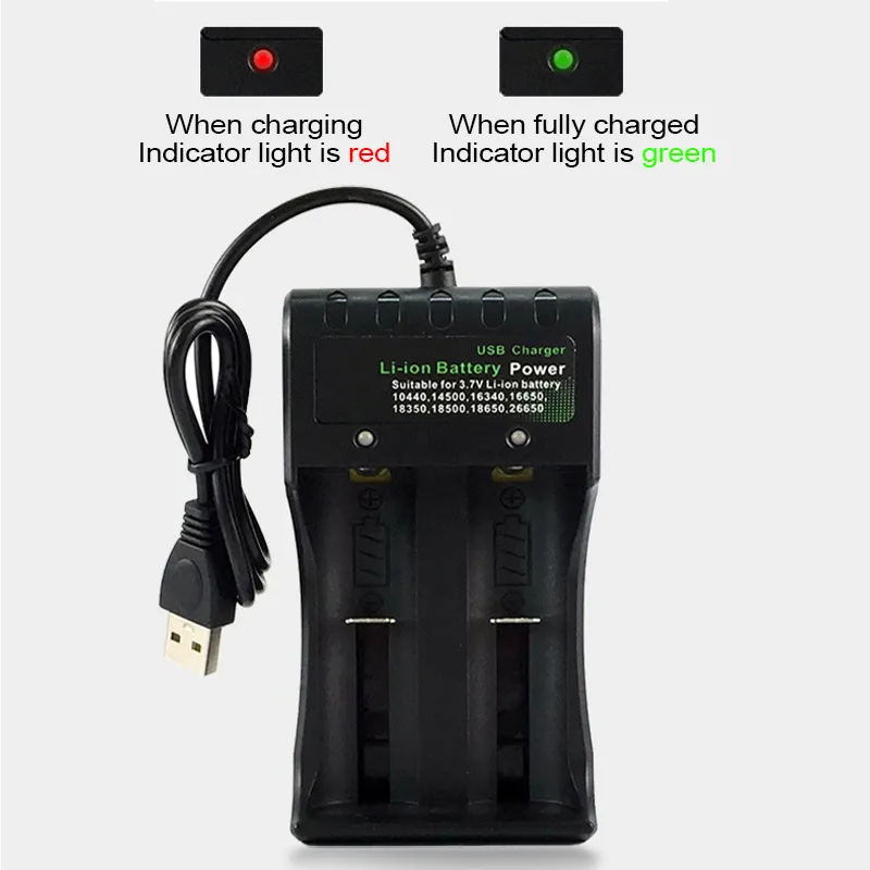 4 Slots AC 110V/220V 18650 Battery Charger Black For 14500 14650 16650  18350 18500 18650 3.7V Rechargeable Lithium Batteries