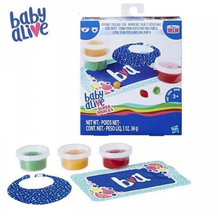 HASBRO BABY ALIVE SUPER SNACKS REUSABLE SOLID DOLL FOOD | Lazada.co.th