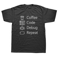 Funny I CANT KEEP CALM IM DEBUGGING T Shirts Men Summer Short Sleeve O-Neck Cotton Coffee Code Programmer T-shirt Unisex  TGRJ