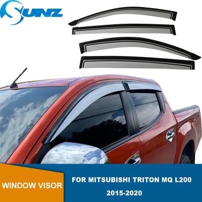 กระบังหน้าต่างสำหรับ Mitsubishi Triton L200 2015 2016 2017 2018 2019 2020 2021สภาพอากาศอะคริลิกที่ป้องกันแสงแดด