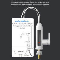 3000W EU Electric Water Heater Faucet 360-Degree Adjustable Instant Heating Taps