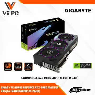  GIGABYTE GV-N4090AORUS M-24GD AORUS GeForce RTX 4090 Master 24G  Graphics Card, 3X WINDFORCE Fans, 24GB 384-bit GDDR6X, Video Card :  Electronics