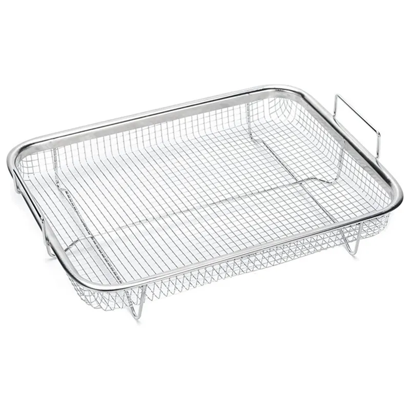 Basket for Oven,Stainless Steel Crisper Tray and , Deluxe Air Fry in Your  Oven, 2-Piece Set, for the Grill 