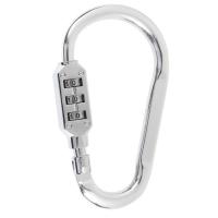 Anti-Theft Carabiner กุญแจ 3 Dial ล็อครหัสผ่านตัวเลขกุญแจแบบรหัส