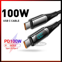 สายชาร์จ USB 100W,สายชาร์จเร็ว Type C สายชาร์จไลท์นิ่งไมโคร USB  สายชาร์จ 5A สำหรับ Huawei Samsung OPPO