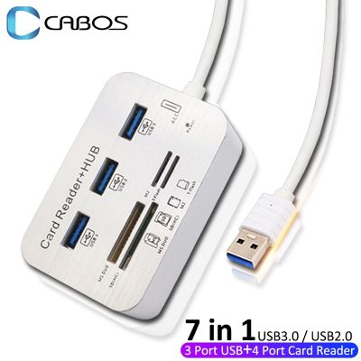 [2023ใหม่] ฮับ USB 3.0เครื่องอ่านการ์ด3พอร์ตเครื่องอ่านการ์ดเครื่องแยกอเนกประสงค์สำหรับแล็ปท็อป PC Macbook Pro ความเร็วสูงพร้อมอะแดปเตอร์2.0 USB MS/SD/M2 /Tf