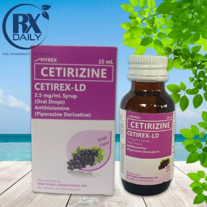 Cetirizine CETIREXLD 2.5mg/mL Syrup 15mL Lazada PH