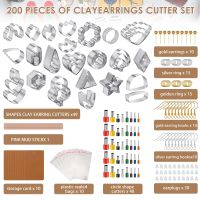 hot！【DT】 200pcs Polymer Clay Earrings Die Baking Mould Jewelry Making Cookie Cutter