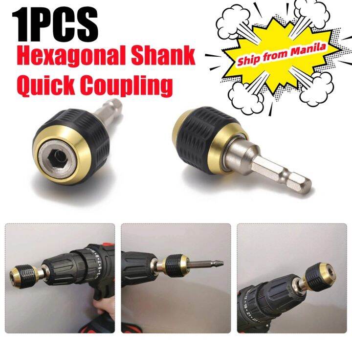 1/4 Keyless Drill Bit Chuck Conversion Hex Shank Adapter Quick Change