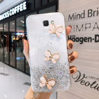 Luxury Bling แววที่ชัดเจนนุ่มเคสโทรศัพท์สำหรับ Samsung Galaxy J7 Prime J4 Plus J6 Plus Soft TPU Gradient Glitter ผีเสื้อฟอยล์เงินเต็มรูปแบบโทรศัพท์เคสโทรศัพท์ปกหญิงสุภาพสตรี