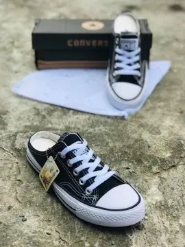 Half hot sale converse shoes