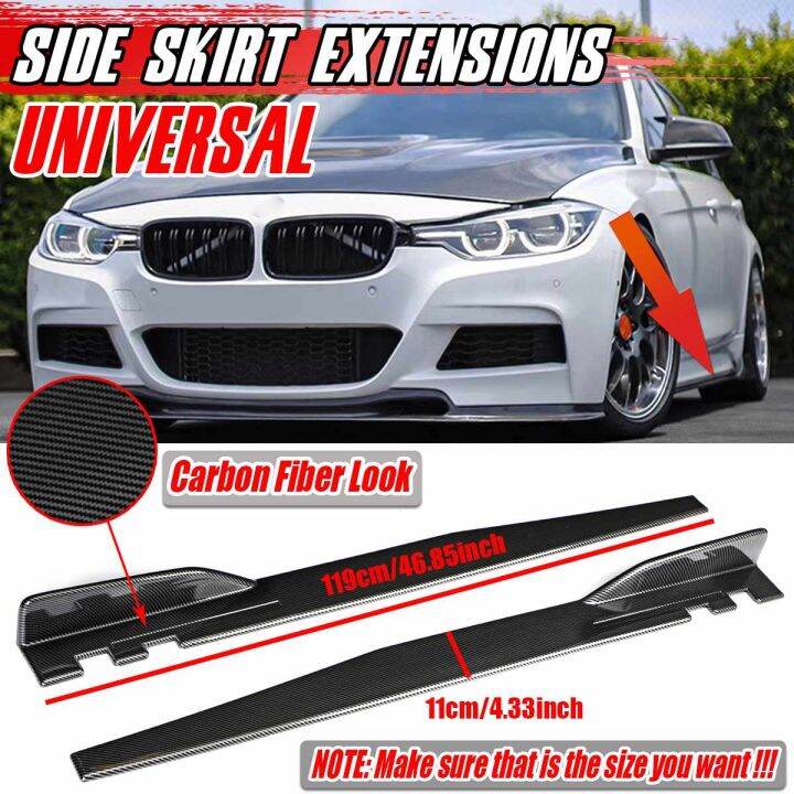 1.2M Side Skirt Extensions Universal Car Side Skirts Winglet Splitters ...