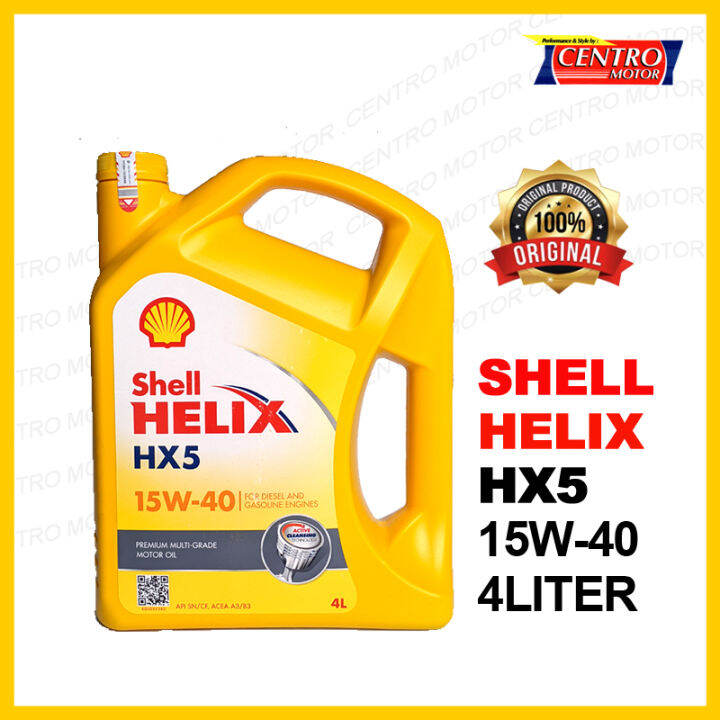 SHELL HELIX HX5 15W 40 4LITER PELUMAS MOTOR PREMIUM Lazada Indonesia