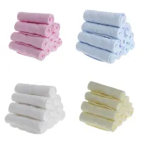 New 10Pcs Reusable Baby Cotton Blend Cloth Diaper Newborn Soft Nappy Insert 3 Layers Cloth Diapers