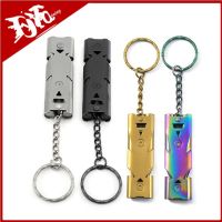 Hot Whistle Outdoor Metal Multifunction Pendant With Keychain Keyring For Outdoor Survival Emergency Mini Size Whistles Tools