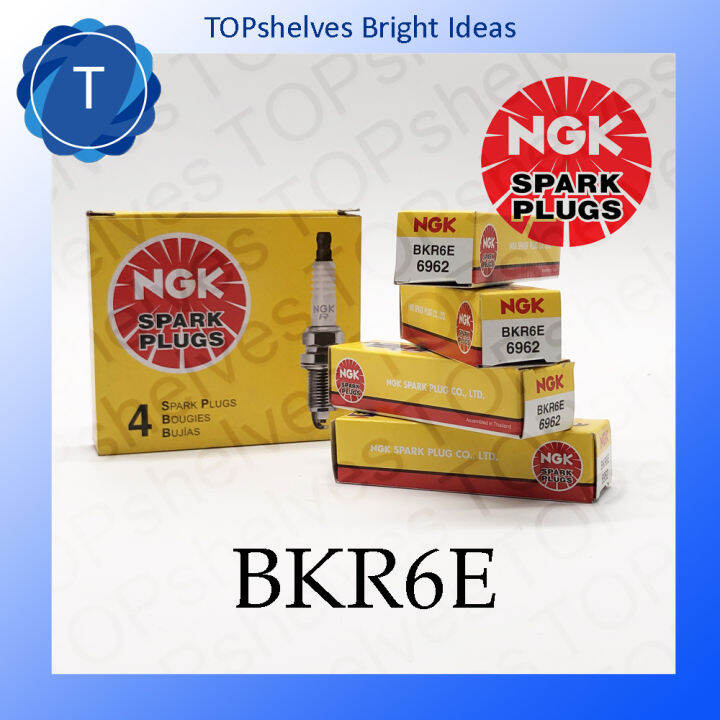 NGK BKR6E Spark Plug (4 PCS) | Lazada PH