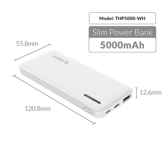 Orico slim compact power bank for iphone portable external battery for - ảnh sản phẩm 1
