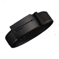 Hot style extended black belt many man buckle cowhide lines automatically ▣