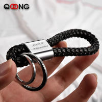 New Leather Rope KeyChain For Car Hand Woven Horseshoe Buckle Key Rings Couple Auto Gift Detachable Metal Luxury Key Chains S58