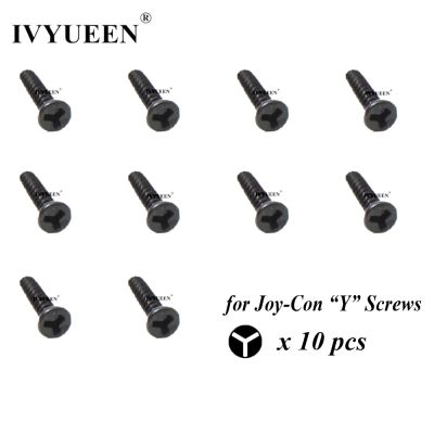 Ivyueen 10ชิ้นสกรูอลูมิเนียมคุณภาพสูงสำหรับจอยเกม Nintend Switch Ns Joy-Con Y Tri/สกรูหางแบนส่วนการซ่อมสำหรับตัวควบคุม Joycon