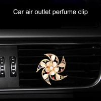 Car Air Freshener Irregular Design Fixable Colorful Rhinestone Windmill Car Perfume Clip for Decoration