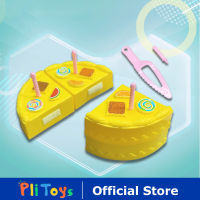 PliToys Mini Birthday Cake Toys Children DIY Cutting Kitchen Food Toys Kids Pretend Play Toys Set Gift for Birthday Christmas