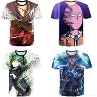 Short sleeved mens T-shirt One shot neutral casual top loose fashion Saitama Prefecture 3D printed T-shirt Plus Si