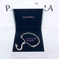 [พร้อมส่ง สินค้าแท้ ? ]  pandora moment bangle slider bracelet ปรับสายรูดได้