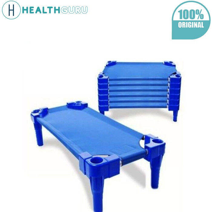 HealthGuru Portable Kids Bed Canvas Bed Stackable Kindergarten Bed
