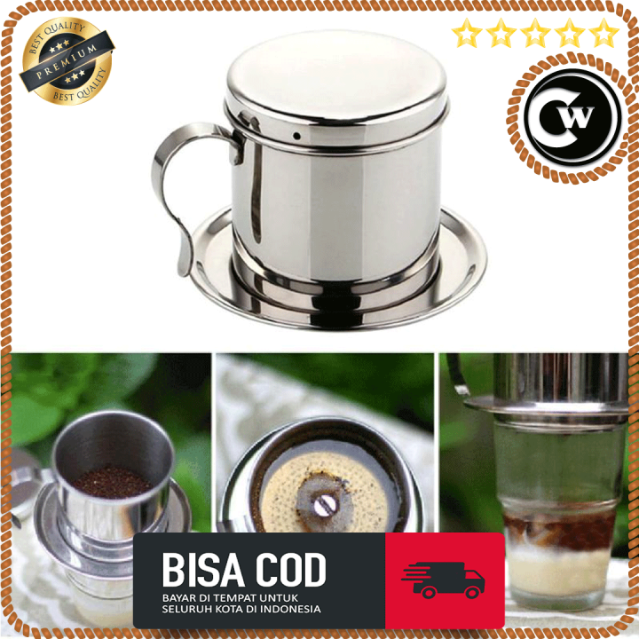 Cod Filter Saring Kopi Vietnamese Coffee Drip Pot Stainless Steel Ukuran 10 X 8 Cm Lazada 1261