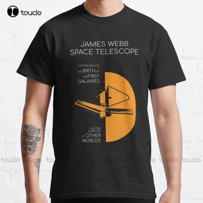 James-Webb Telescope. Looking Back To The Birth Of The First Galaxies Classic T-Shirt Christian Tshirts Xs-5Xl Retro