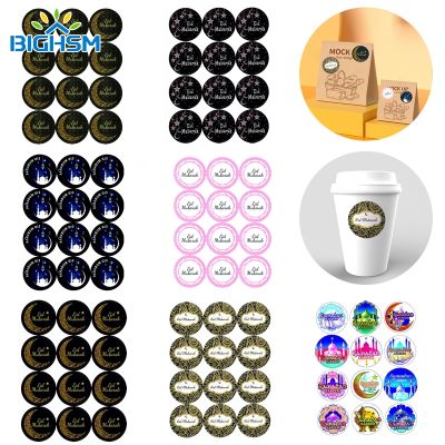 【CC】 90Pcs Ramadan Stickers Eid Mubarak Sticker Decoration Paper Lable 2023 Muslim Supplies