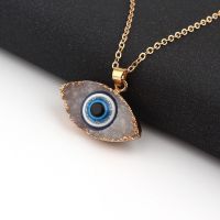 【CW】Bohemian Vintage Turkish Evil Eye Pendant Necklace Fashion Clavicle Chain Statement Long Necklace Women Jewelry Femme Collares