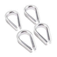 4Pcs 12 "M12เรือ316สแตนเลส Thimbles Rigging Anchor ลวดเชือก Crimp Clamp แหวน Terminating Splicing แขนคลิป