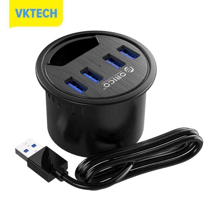 vktech-orico-desk-4u-5gbps-usb-hub-multi-usb-3-0-desk-mount-splitter-สำหรับ-pc-phone