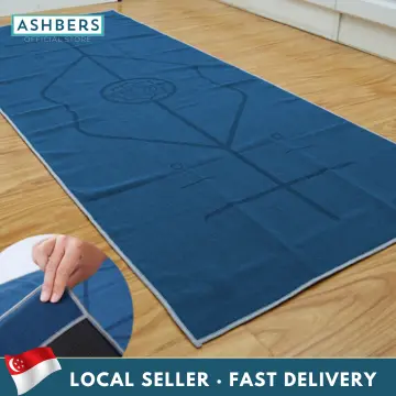 Microfibre Yoga Mat Towel Non-Slip Pilates Sweat Absorbent Travel Friendly