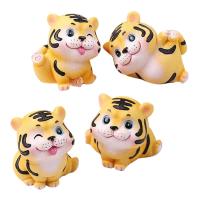 4 Pieces of Tiger Decoration Statues 2022 Chinese Tiger New Year Car Desktop Decoration Mascot